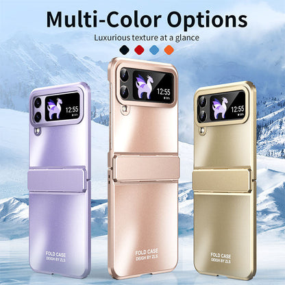 Frosted Electroplated Phone Case For Galaxy Z Flip 6/5/4 Hinge Full Package