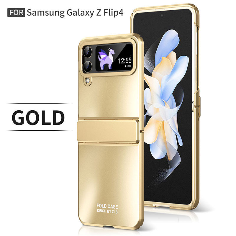 Frosted Electroplated Phone Case For Galaxy Z Flip 6/5/4 Hinge Full Package