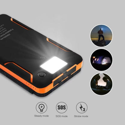 25000mAh High Capacity Solar Power Bank - Fast Charging