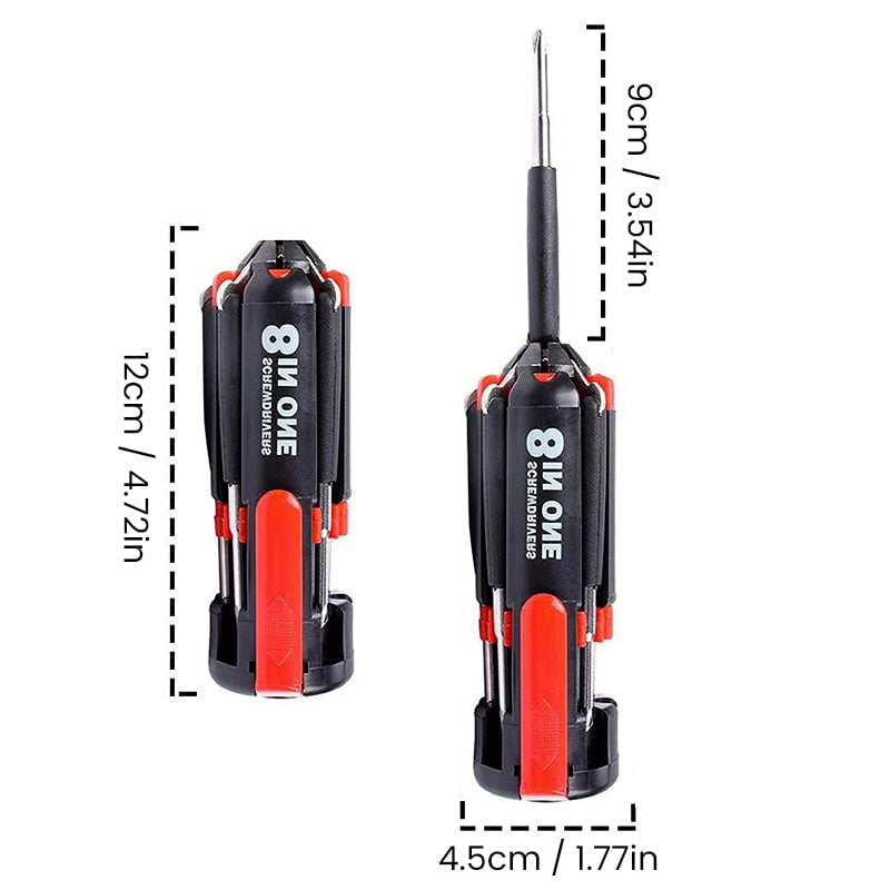 8-in-1 screwdriver with LED torch