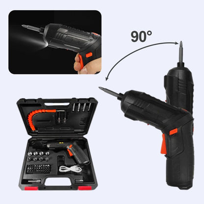 USB rechargeable, battery-powered and rotatable screwdriver set