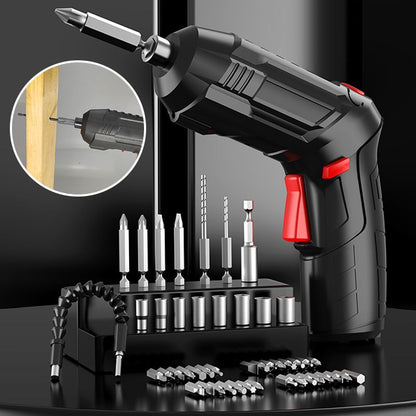 USB rechargeable, battery-powered and rotatable screwdriver set