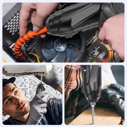 USB rechargeable, battery-powered and rotatable screwdriver set