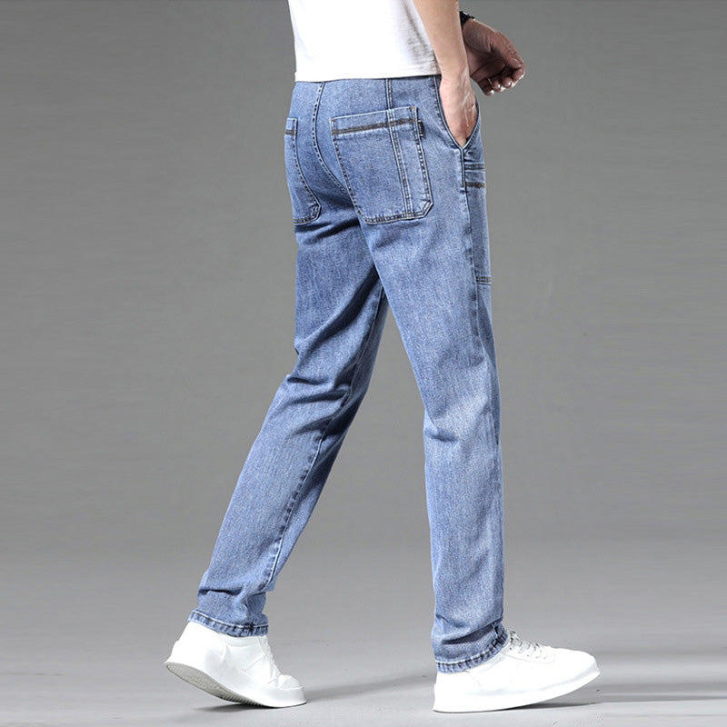 Multi-Pocket Stretch Men's Jeans