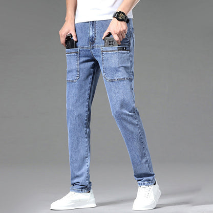 Multi-Pocket Stretch Men's Jeans