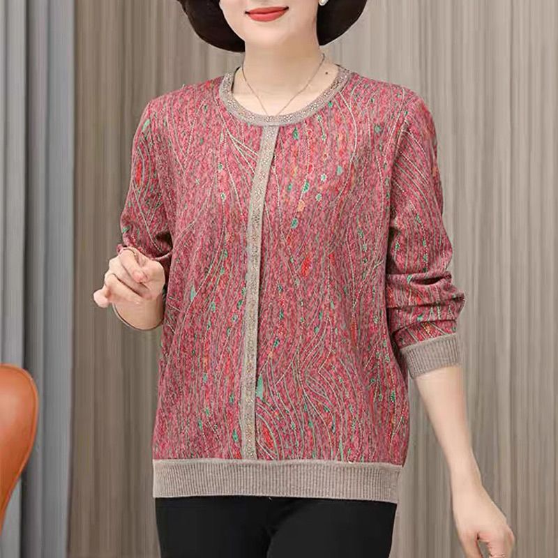 Round Neck Slimming Long Sleeve Tops