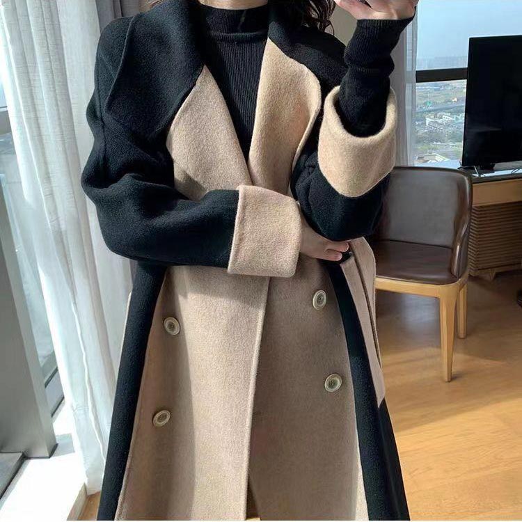 Superior Temperament Color Patch Tweed Coat