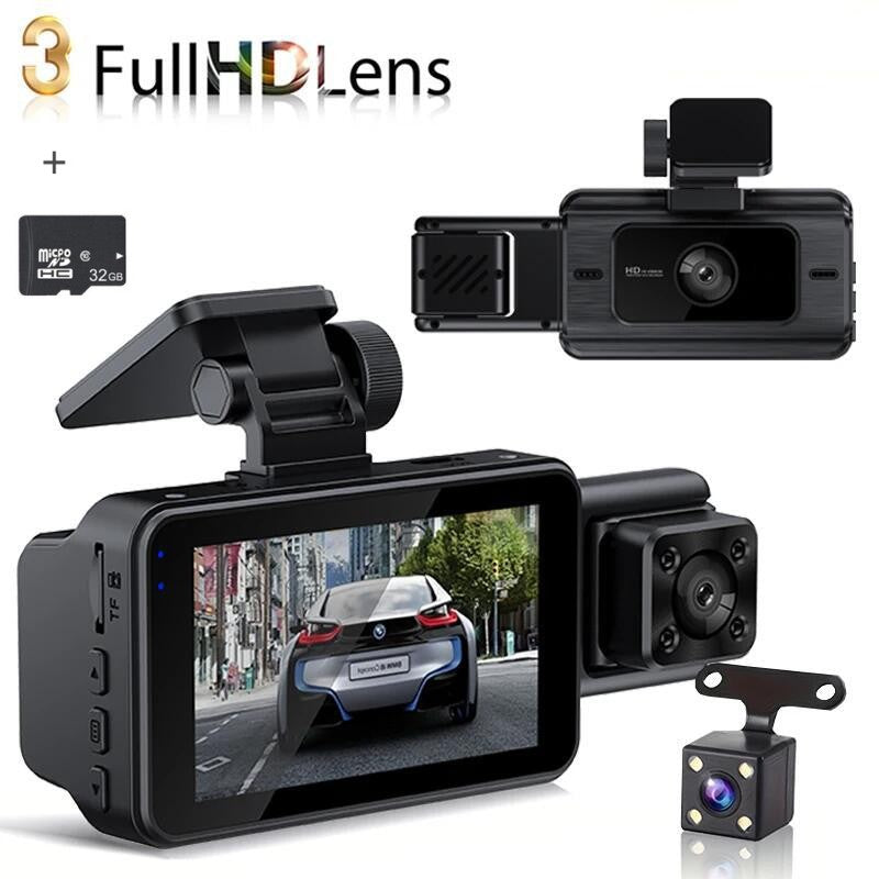 Vehicle Night Vision 3- Channel Dash Camera