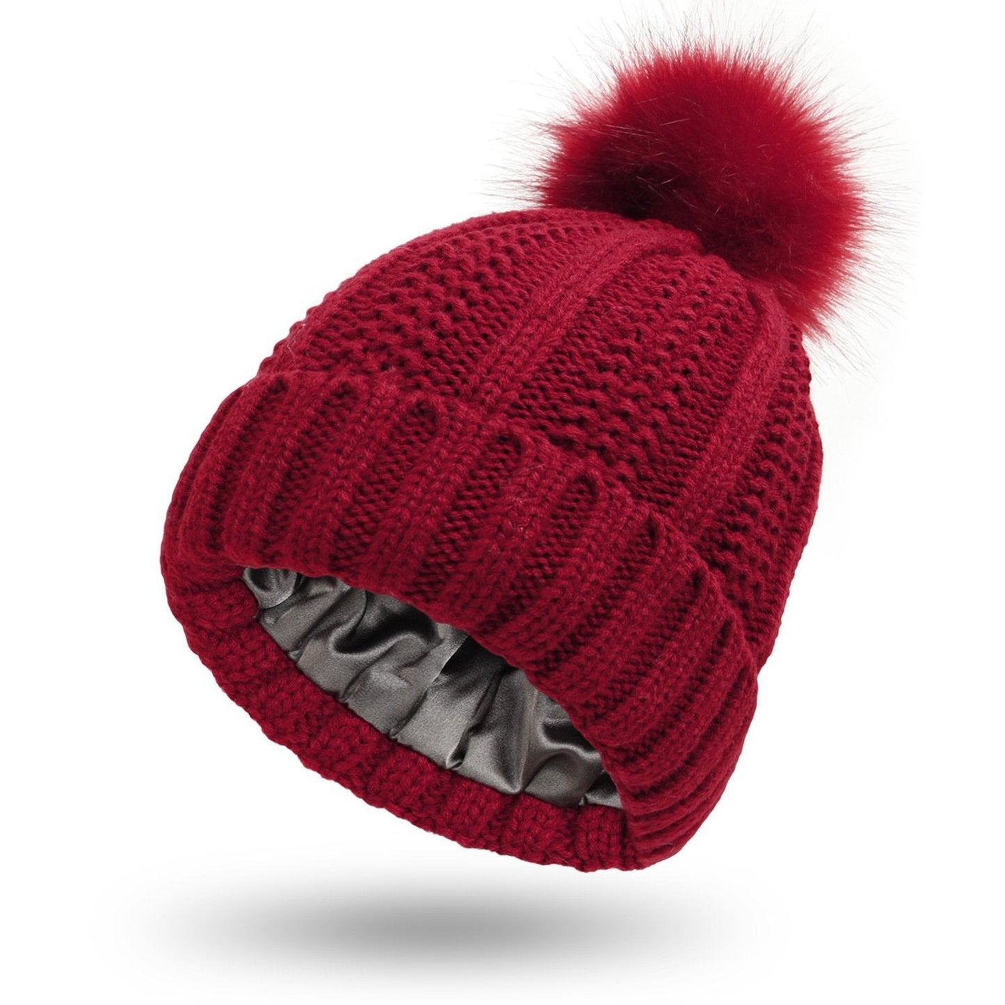 Elastic Ribbed Knit Hat for Hair Protection