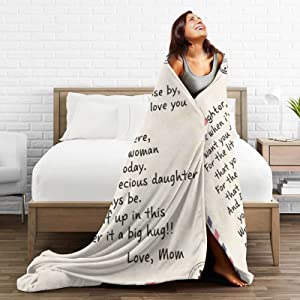 🎁Letter Blanket Gift- Sweet Words To My Daughter