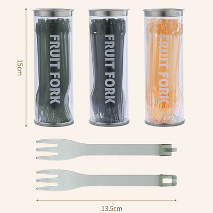 2-in-1 Fruit Fork Detachable Clip