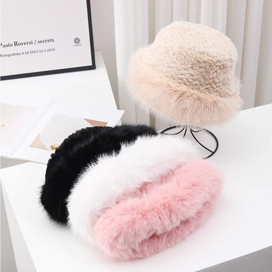 🎁Warm Gift👒- Women's Warm Fashion Synthetic Rabbit Fur Fisherman Hat